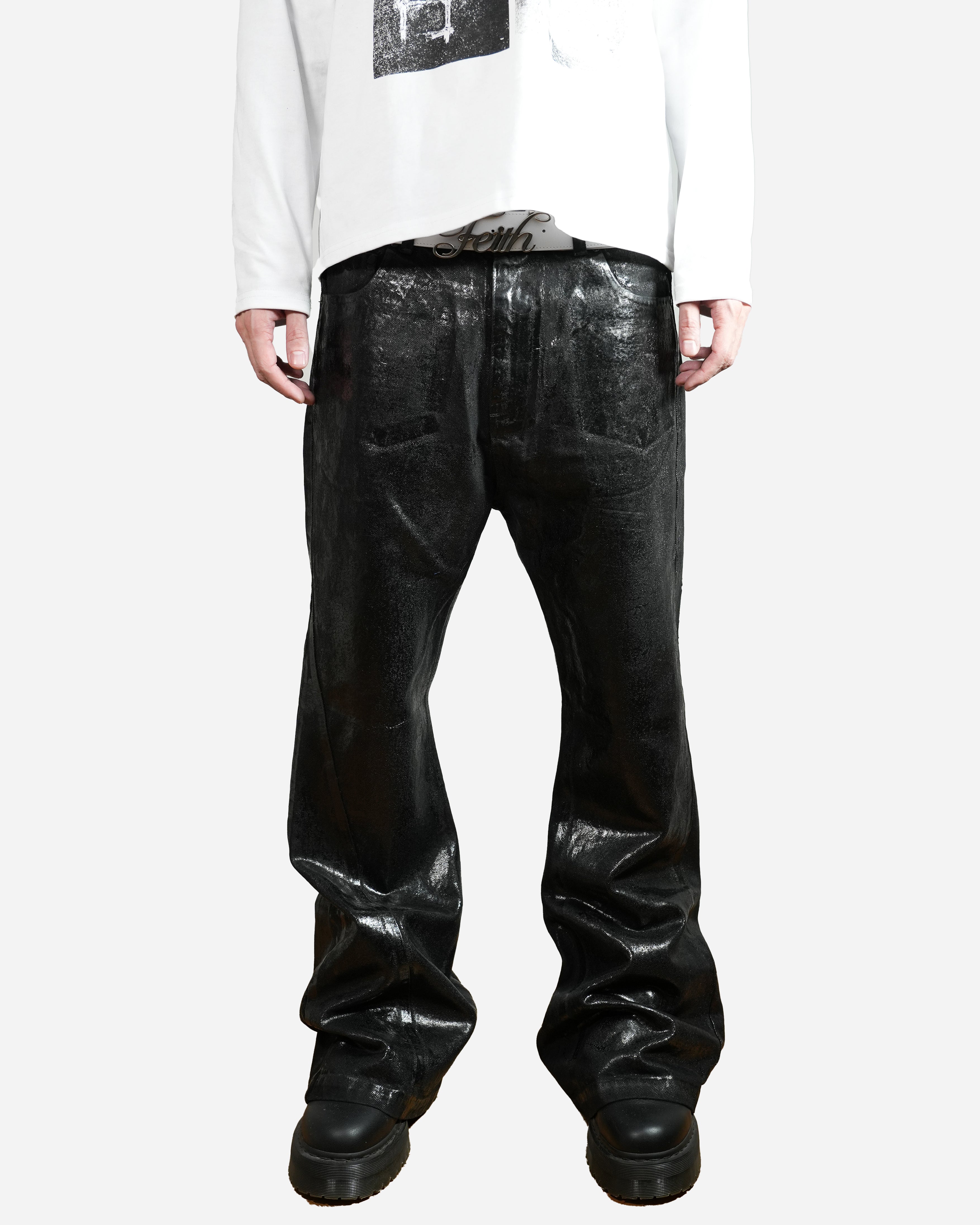 Silicone Wax Flared Jeans – FEITH