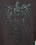 Washed Emblem Zip Hoodie