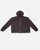 Washed Emblem Zip Hoodie