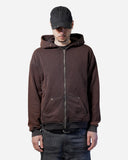 Washed Emblem Zip Hoodie