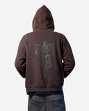 Washed Emblem Zip Hoodie