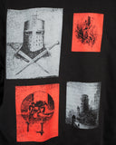 RED EMBLEM ZIP HOODIE