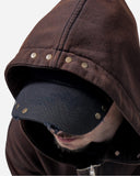 Washed Emblem Zip Hoodie