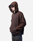 Washed Emblem Zip Hoodie