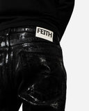 Silicone Waxed Straight Jeans