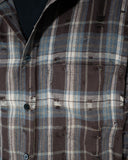 BROWN DISTRESSED OVERSHIRT