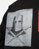 RED EMBLEM ZIP HOODIE