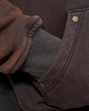 Washed Emblem Zip Hoodie