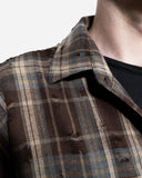 BROWN DISTRESSED OVERSHIRT