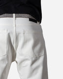 Raw Ecru Straight Jeans