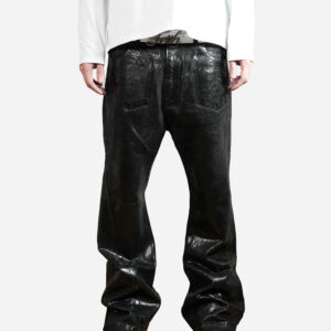 Silicone Wax Flared Jeans